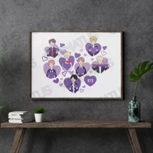 خرید تابلو عکس بند بی تی اس BTS - کارماتوس (انواع قاب عکس و پوستر, قاب عکس) از کرماتوس
