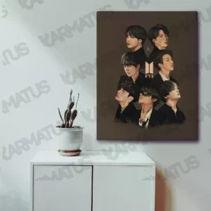 خرید تابلو عکس بند بی تی اس BTS - کارماتوس (انواع قاب عکس و پوستر, قاب عکس) از کرماتوس