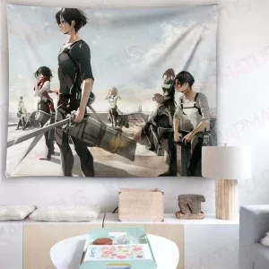 خرید بک دراپ انیمه اتک آن تایتان Attack on titan (انواع قاب عکس و پوستر, بکدراپ) از کرماتوس