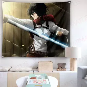 خرید بک دراپ انیمه اتک آن تایتان Attack on titan (انواع قاب عکس و پوستر, بکدراپ) از کرماتوس