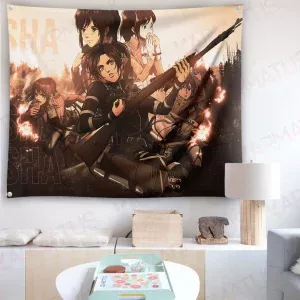 خرید بک دراپ انیمه اتک آن تایتان Attack on titan (انواع قاب عکس و پوستر, بکدراپ) از کرماتوس