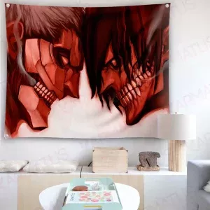 خرید بک دراپ انیمه اتک آن تایتان Attack on titan (انواع قاب عکس و پوستر, بکدراپ) از کرماتوس