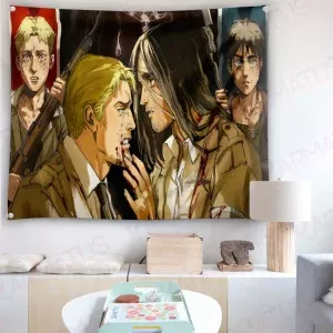 خرید بک دراپ انیمه اتک آن تایتان Attack on titan (انواع قاب عکس و پوستر, بکدراپ) از کرماتوس