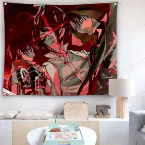 خرید بک دراپ انیمه اتک آن تایتان Attack on titan (انواع قاب عکس و پوستر, بکدراپ) از کرماتوس