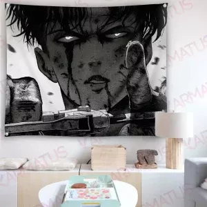 خرید بک دراپ انیمه اتک آن تایتان Attack on titan (انواع قاب عکس و پوستر, بکدراپ) از کرماتوس