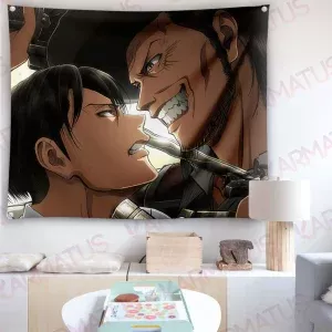 خرید بک دراپ انیمه اتک آن تایتان Attack on titan (انواع قاب عکس و پوستر, بکدراپ) از کرماتوس