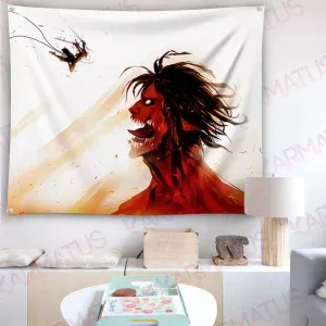 خرید بک دراپ انیمه اتک آن تایتان Attack on titan (انواع قاب عکس و پوستر, بکدراپ) از کرماتوس