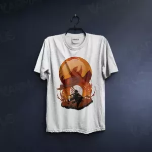 تیشرت سفید طرح انیمه Attack On Titan