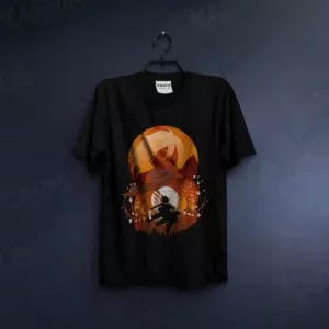 تیشرت مشکی طرح انیمه Attack On Titan