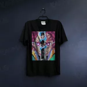 تیشرت مشکی طرح انیمه Demon Slayer
