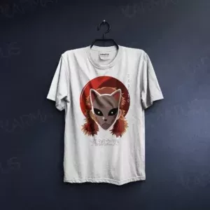 تیشرت سفید طرح انیمه Demon Slayer