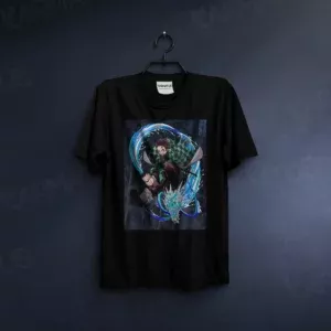 تیشرت مشکی طرح انیمه Demon Slayer