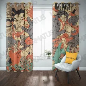 پرده پانچ طرح انیمه وان پیس One Piece