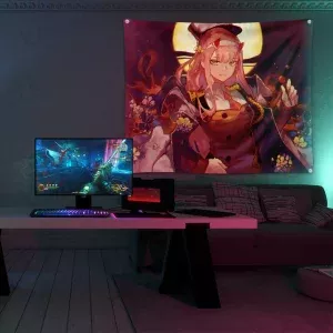 خرید بکدراپ طرح انیمه دارلینگ Darling In The Franxx - کارماتوس (انواع قاب عکس و پوستر, بکدراپ) از کرماتوس