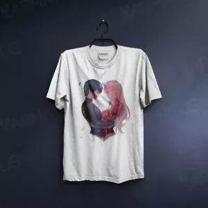 تیشرت سفید انیمه دارلینگ Darling In The Franxx