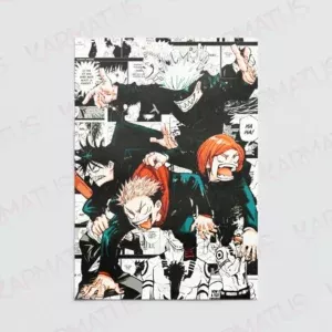 خرید پوستر طرح انیمه جوجوتسو کایسن Jujutsu Kaisen - کارماتوس (انواع قاب عکس و پوستر, پوستر) از کرماتوس