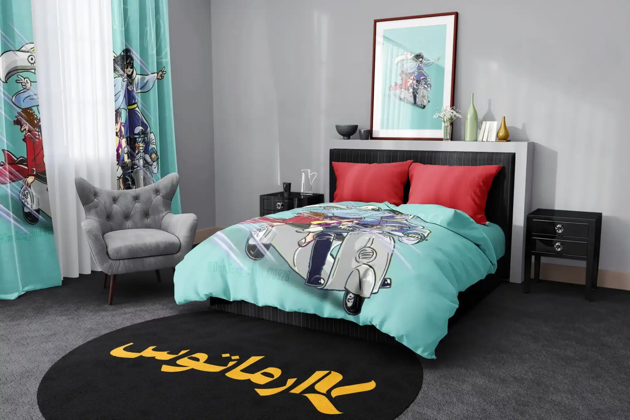 روتختی طرح گینتاما Gintama کد 2 5,900,000 تومان – کارماتوس روتختی طرح گینتاما Gintama یک و دو نفره کارماتوس