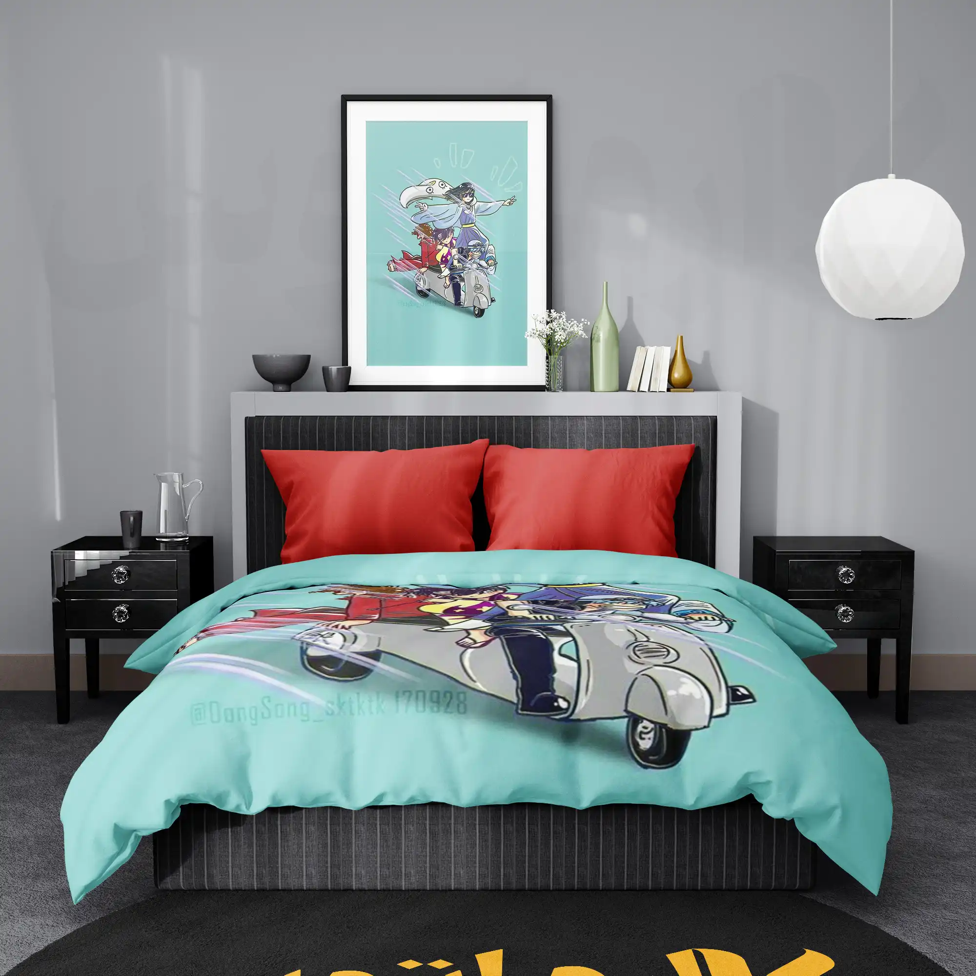 روتختی طرح گینتاما Gintama کد 2 5,900,000 تومان – کارماتوس روتختی طرح گینتاما Gintama یک و دو نفره کارماتوس