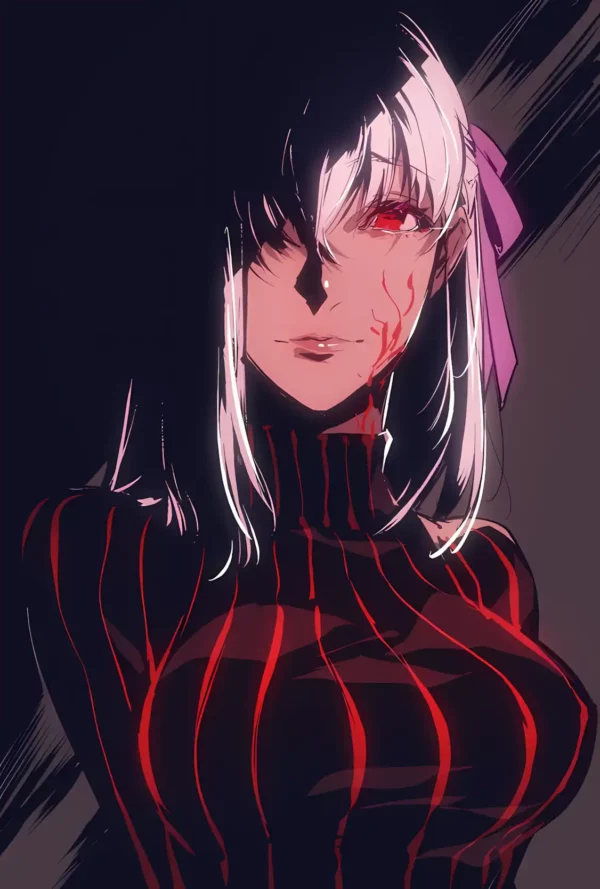 دانلود عکس دختر انیمه در شب A picture of an anime girl at night با کیفیت 4k و و رزولویشن بالا - کارماتوس