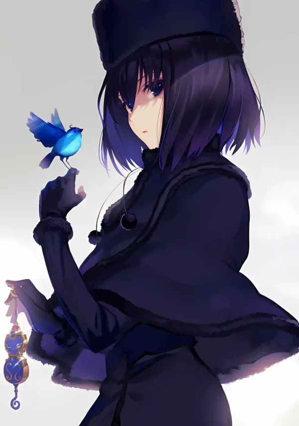 دانلود عکس دختر انیمه در شب A picture of an anime girl at night با کیفیت 4k و و رزولویشن بالا - کارماتوس