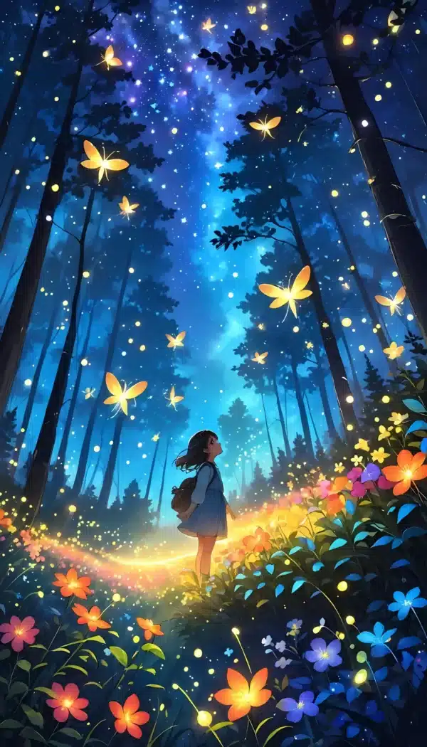 دانلود عکس دختر انیمه در شب A picture of an anime girl at night با کیفیت 4k و و رزولویشن بالا - کارماتوس