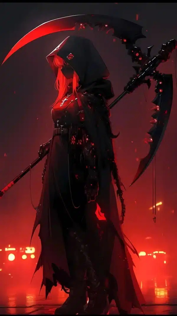 دانلود عکس دختر انیمه در شب A picture of an anime girl at night با کیفیت 4k و و رزولویشن بالا - کارماتوس