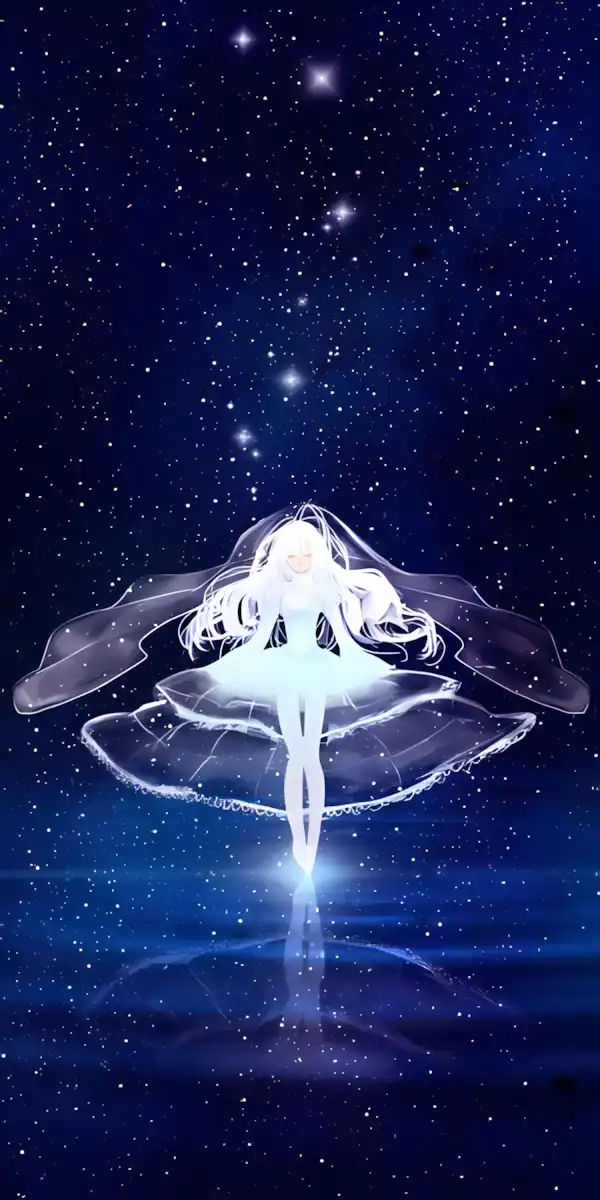 دانلود عکس دختر انیمه در شب A picture of an anime girl at night با کیفیت 4k و و رزولویشن بالا - کارماتوس