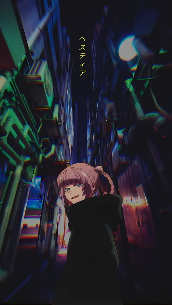 دانلود عکس دختر انیمه در شب A picture of an anime girl at night با کیفیت 4k و و رزولویشن بالا - کارماتوس