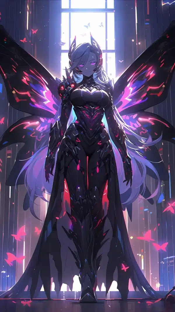 دانلود عکس دختر انیمه در شب A picture of an anime girl at night با کیفیت 4k و و رزولویشن بالا - کارماتوس