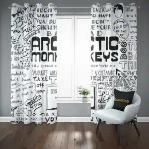 خرید پرده پانچ آرکتیک مانکیز Arctic Monkeys - کارماتوس (پرده پانچ گروه موسیقی, پرده پانچی, دکوراسیون) از کرماتوس