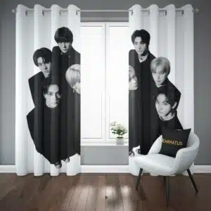 خرید پرده پانچ طرح بی تی اس BTS - کارماتوس (پرده پانچ گروه موسیقی, پرده پانچی, پرده پانچی خواننده, دکوراسیون) از کرماتوس