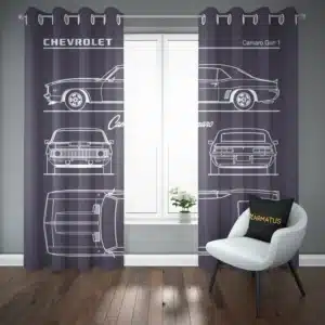 خرید پرده پانچ طرح شورلت Chevrolet - کارماتوس (پرده پانچ ماشین, پرده پانچی, دکوراسیون) از کرماتوس