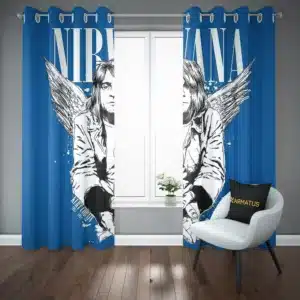 خرید پرده پانچ طرح نیروانا Nirvana - کارماتوس (پرده پانچ گروه موسیقی, پرده پانچی, دکوراسیون) از کرماتوس