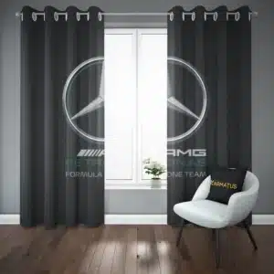 خرید پرده پانچ طرح مرسدس بنز Mercedes Benz - کارماتوس (پرده پانچ ماشین, پرده پانچی, دکوراسیون) از کرماتوس