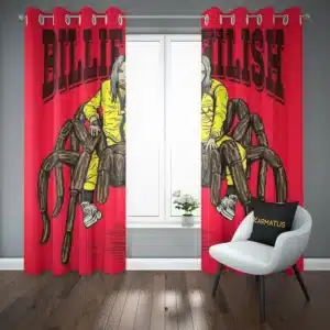 خرید پرده پانچ طرح بیلی آیلیش Billie Eilish - کارماتوس (پرده پانچی, پرده پانچی خواننده, دکوراسیون) از کرماتوس