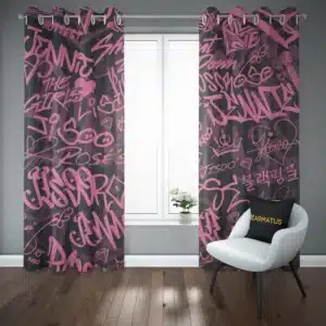 خرید پرده پانچ طرح بلک پینک Black Pink - کارماتوس (پرده پانچ گروه موسیقی, پرده پانچی, پرده پانچی خواننده, دکوراسیون) از کرماتوس