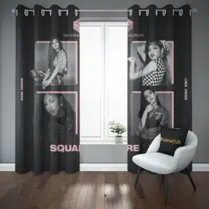 خرید پرده پانچ طرح بلک پینک Black Pink - کارماتوس (پرده پانچ گروه موسیقی, پرده پانچی, پرده پانچی خواننده, دکوراسیون) از کرماتوس