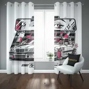 خرید پرده پانچ طرح بی ام دبلیو BMW - کارماتوس (پرده پانچ ماشین, پرده پانچی, دکوراسیون) از کرماتوس