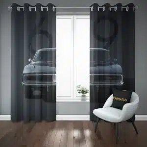 خرید پرده پانچ طرح دوج Dodge - کارماتوس (پرده پانچ ماشین, پرده پانچی, دکوراسیون) از کرماتوس