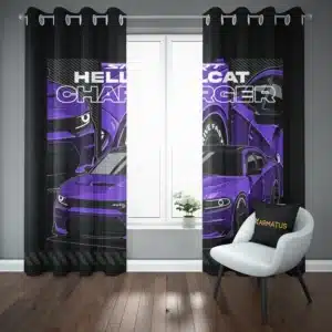 خرید پرده پانچ طرح دوج Dodge - کارماتوس (پرده پانچ ماشین, پرده پانچی, دکوراسیون) از کرماتوس