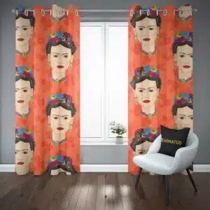 خرید پرده پانچ طرح فریدا کالو Frida Kahlo - کارماتوس (پرده پانچی, پرده پانچی هنرمندان, دکوراسیون) از کرماتوس