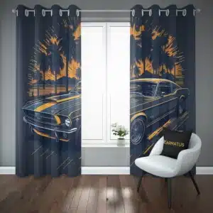 خرید پرده پانچ طرح فورد Ford - کارماتوس (پرده پانچ ماشین, پرده پانچی, دکوراسیون) از کرماتوس