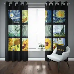 پرده پانچ طرح ونگوگ van gogh