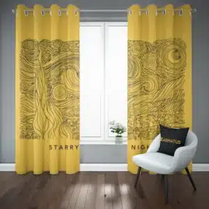 پرده پانچ طرح ونگوگ van gogh