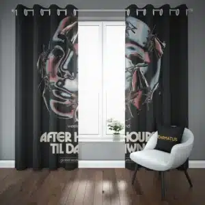 خرید پرده پانچ طرح ویکند The weeknd - کارماتوس (پرده پانچی, پرده پانچی خواننده, دکوراسیون) از کرماتوس