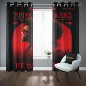 خرید پرده پانچ طرح ویکند The weeknd - کارماتوس (پرده پانچی, پرده پانچی خواننده, دکوراسیون) از کرماتوس