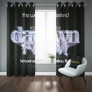 خرید پرده پانچ طرح ویکند The weeknd - کارماتوس (پرده پانچی, پرده پانچی خواننده, دکوراسیون) از کرماتوس