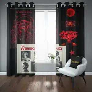 خرید پرده پانچ طرح ویکند The weeknd - کارماتوس (پرده پانچی, پرده پانچی خواننده, دکوراسیون) از کرماتوس