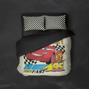 خرید روتختی طرح انیمیشن ماشین ها Cars یک و دو نفره - کارماتوس (دکوراسیون, روتختی, روتختی انیمیشن) از کرماتوس