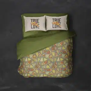 خرید روتختی طرح پیتزا Pizza یک و دونفره - کارماتوس (دکوراسیون, روتختی, روتختی خوراکی) از کرماتوس